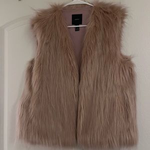 Pink fur vest!